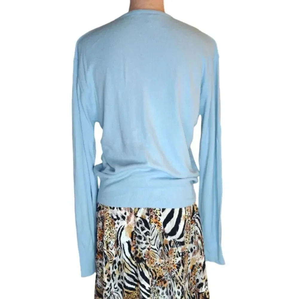 Baldwin Sportswear VTG 60s Baby‎ Blue Dupont Orlon Sweater  *Fits like Medium